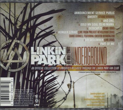 Linkin Park Songs From The Underground UK CD album (CDLP) (781431)